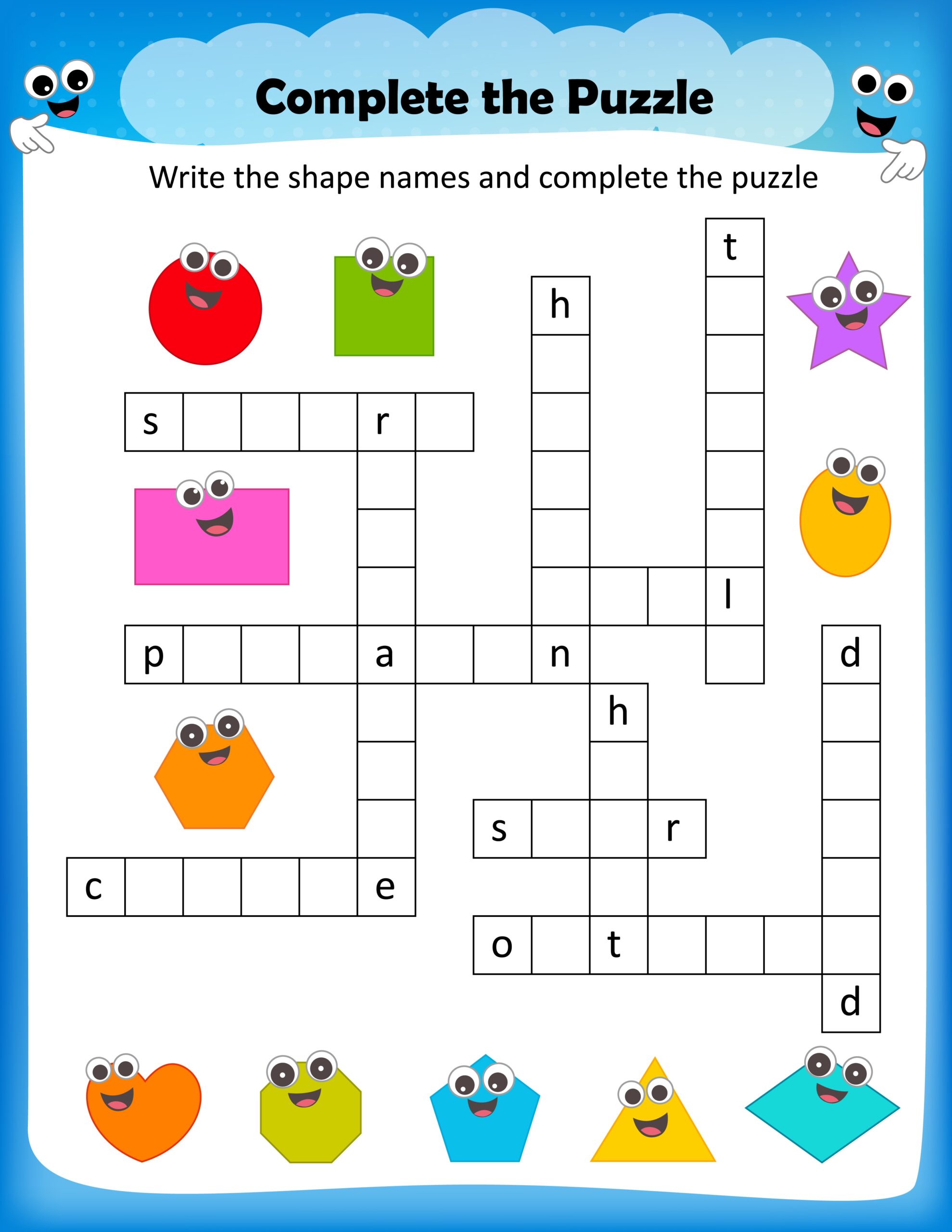 Free Printable Crossword Puzzle Worksheets Printable Worksheets