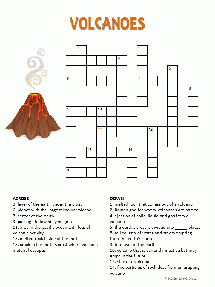 free printable crossword puzzles for kids