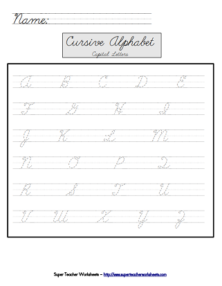 cursive writing worksheets pdf