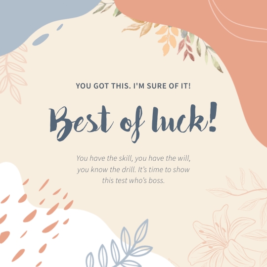 Free Printable Customizable Good Luck Card Templates Canva 48 OFF