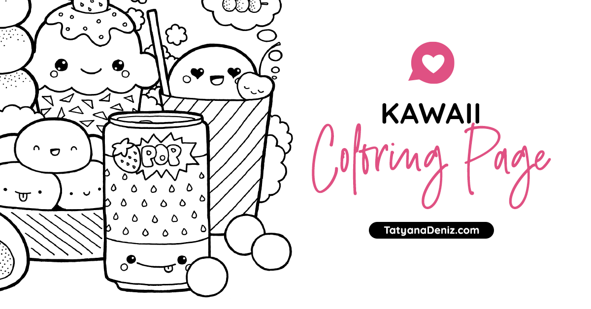 Free Printable Cute Kawaii Food Coloring Pages Free Printable Templates
