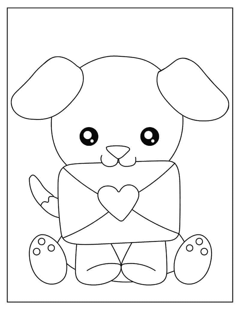 free printable cute valentine coloring pages