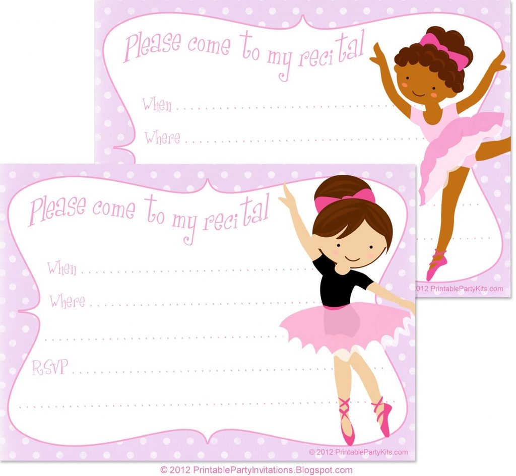 Free Printable Dance Recital Invitations Free Printable Party Free