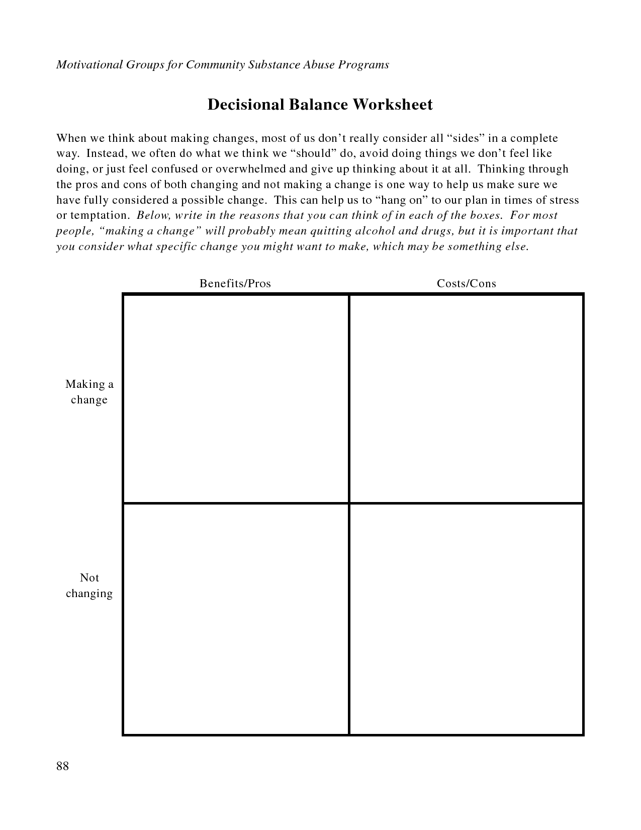 dbt worksheets pdf
