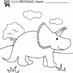Free Printable Dinosaur Coloring Worksheet For Preschool
