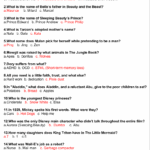 Free Printable Disney Movie Trivia Quiz Movie Trivia Quiz Disney