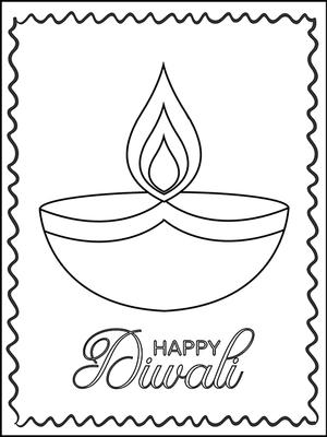 free printable diwali cards
