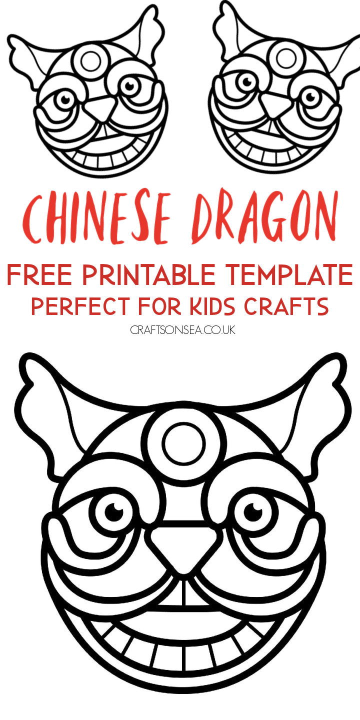printable dragon craft template