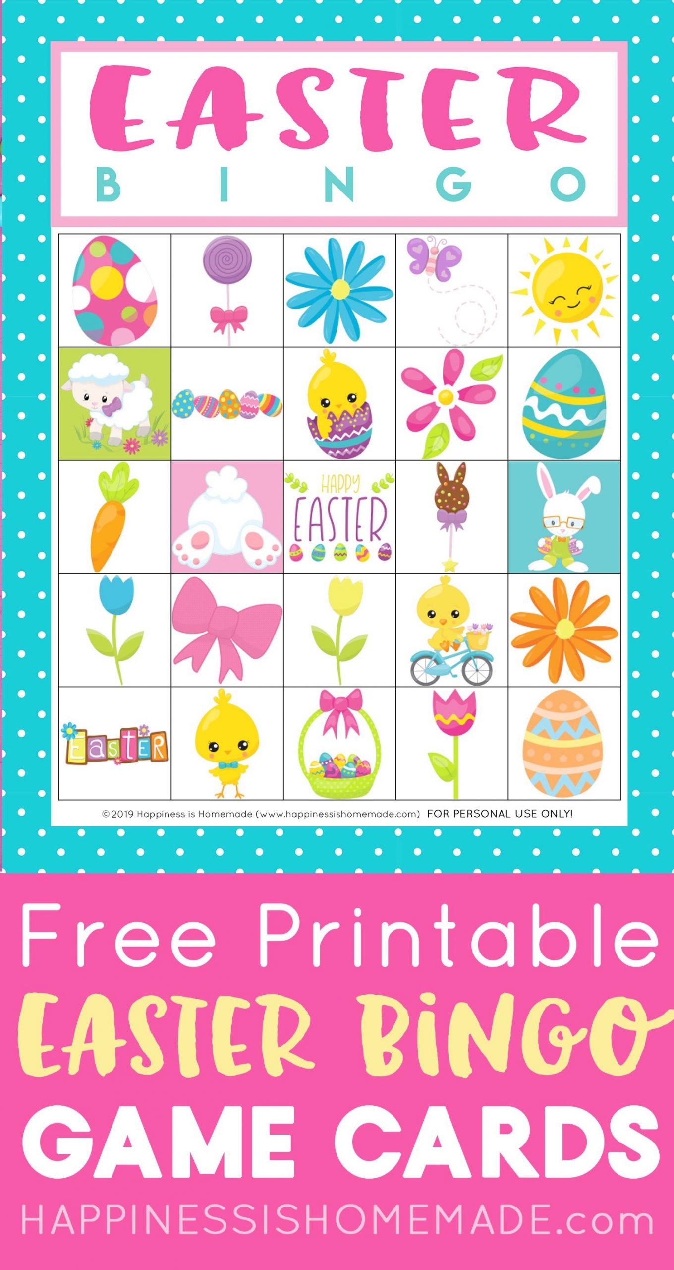 Free Printable Easter Bingo Cards For One Sweet Easter Printable