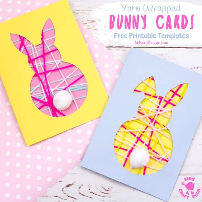 Free Printable Easter Bunny Cards Templates Kids Craft Room