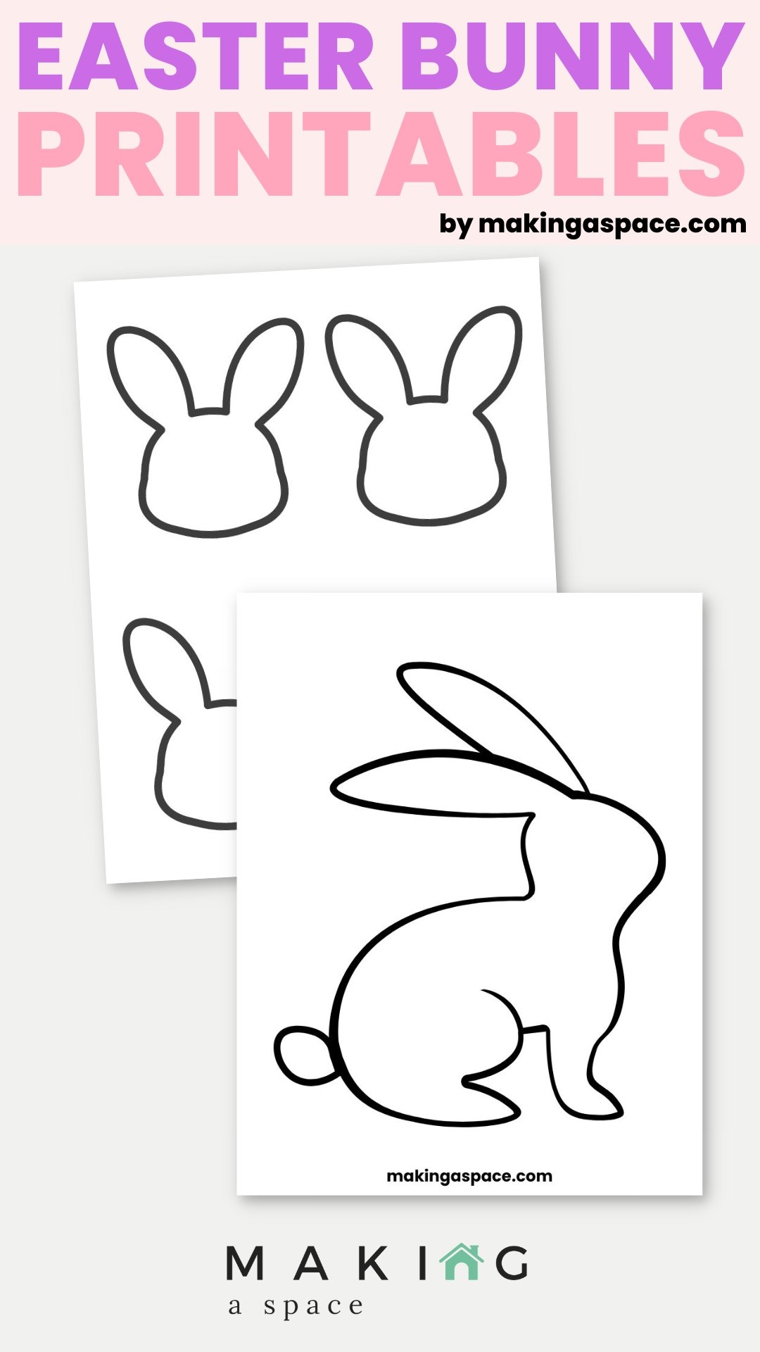 Free Printable Easter Bunny Templates Making A Space
