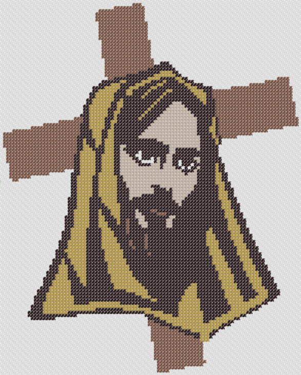 Free Printable Easter Cross Stitch Jesus The Cross