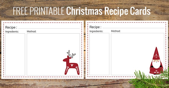 Free Printable Editable Christmas Recipe Cards Deporecipe co