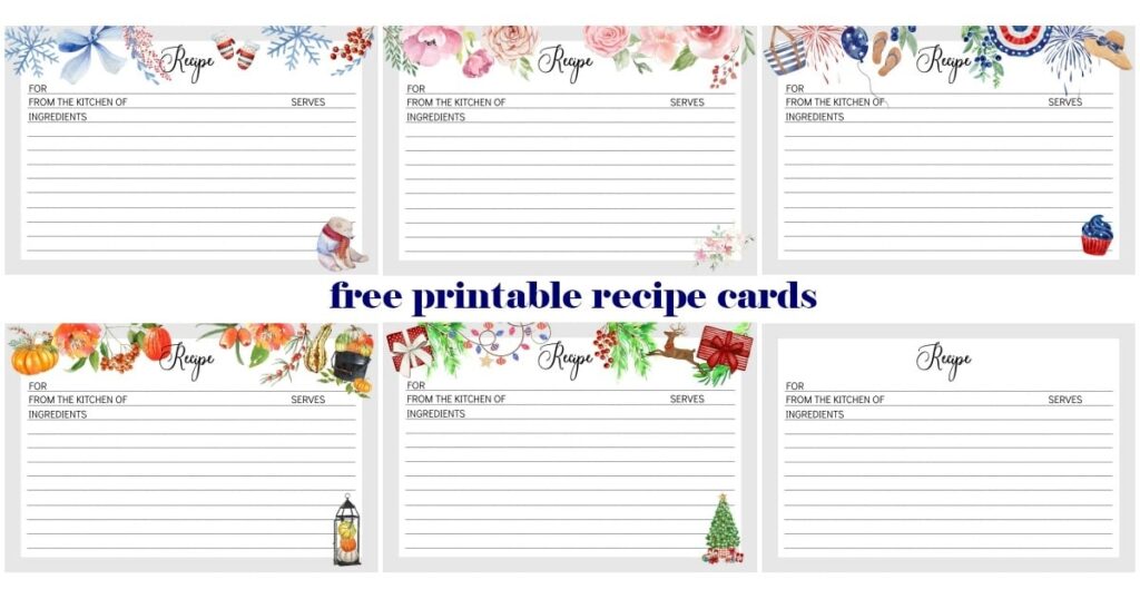 Free Printable Editable Christmas Recipe Cards Deporecipe co