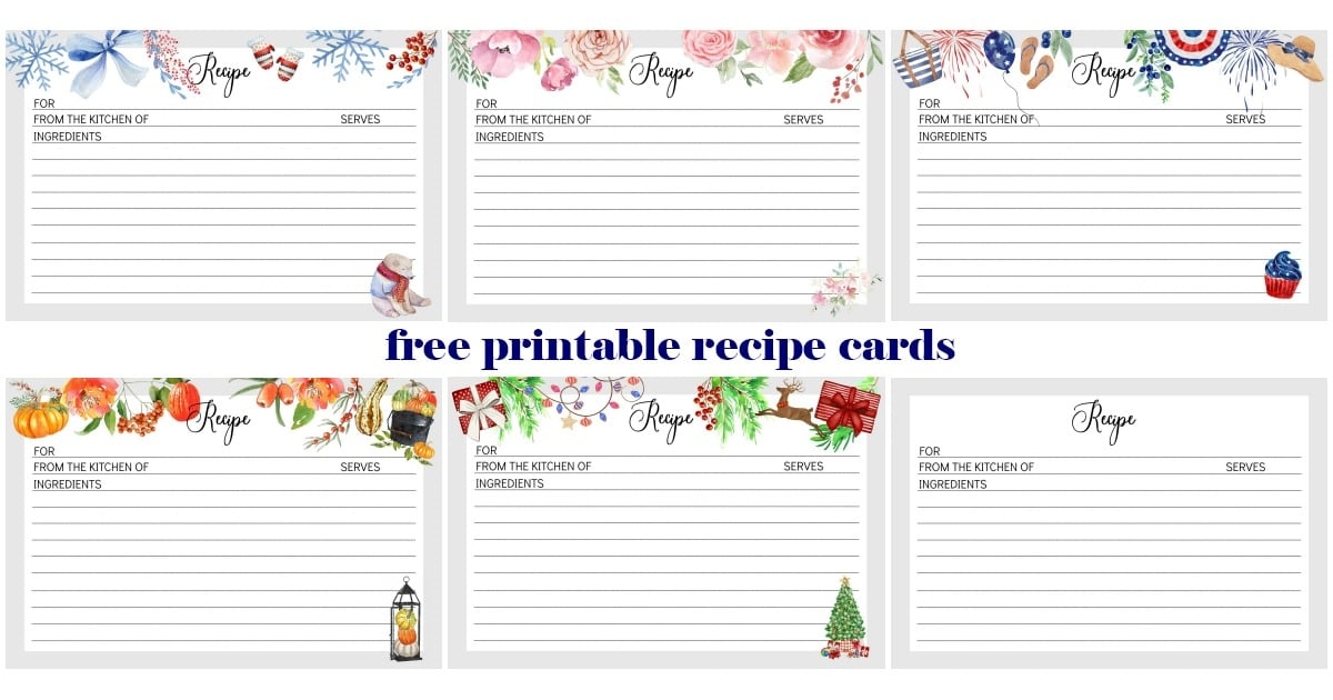Free Printable Editable Christmas Recipe Cards Deporecipe co
