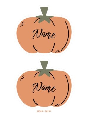 free printable fall place cards