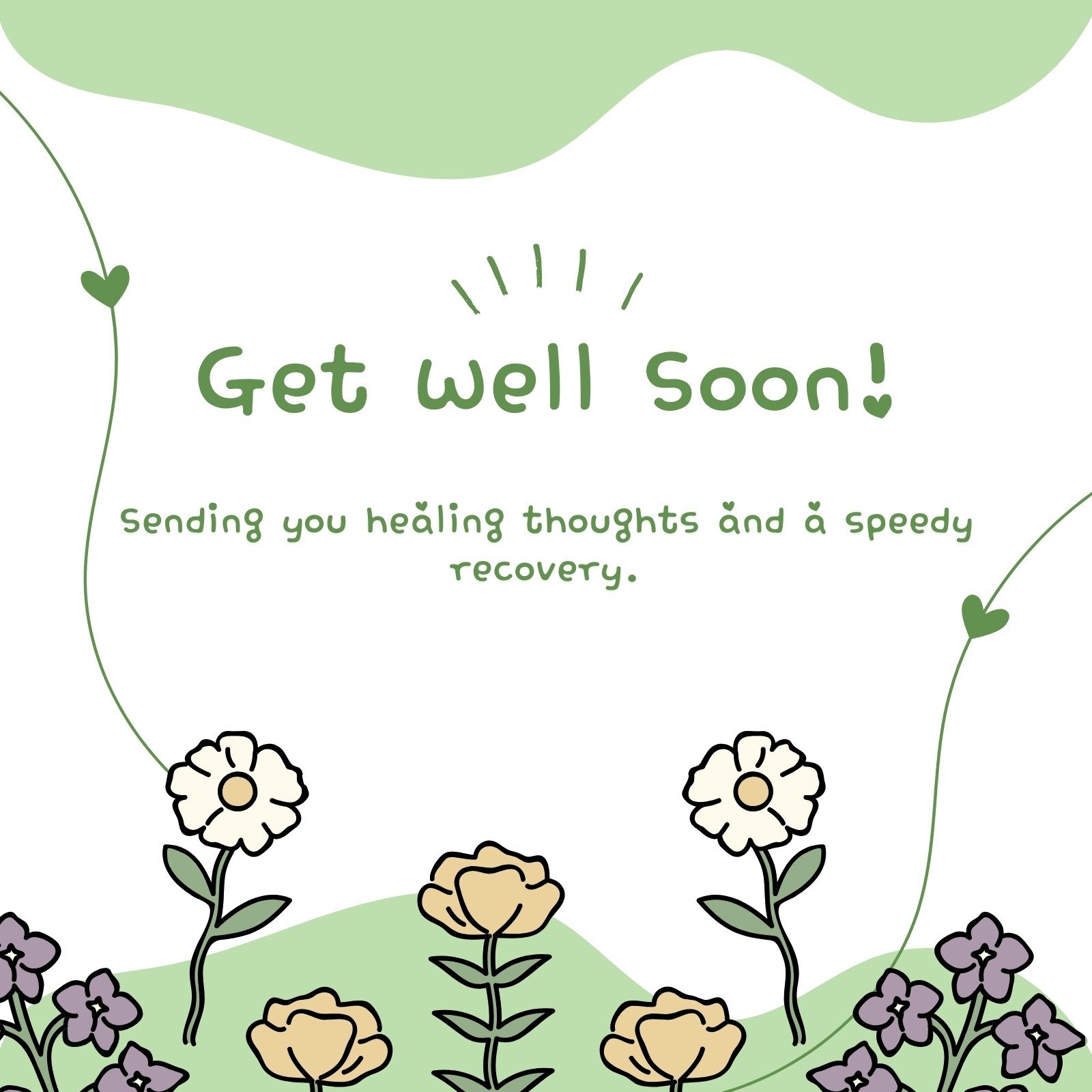 Free Printable Editable Get Well Soon Card Templates Canva 