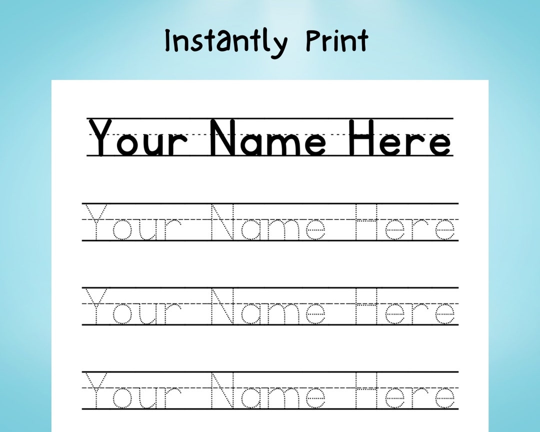  Free Printable EDITABLE Name Tracing Worksheets Worksheets Library
