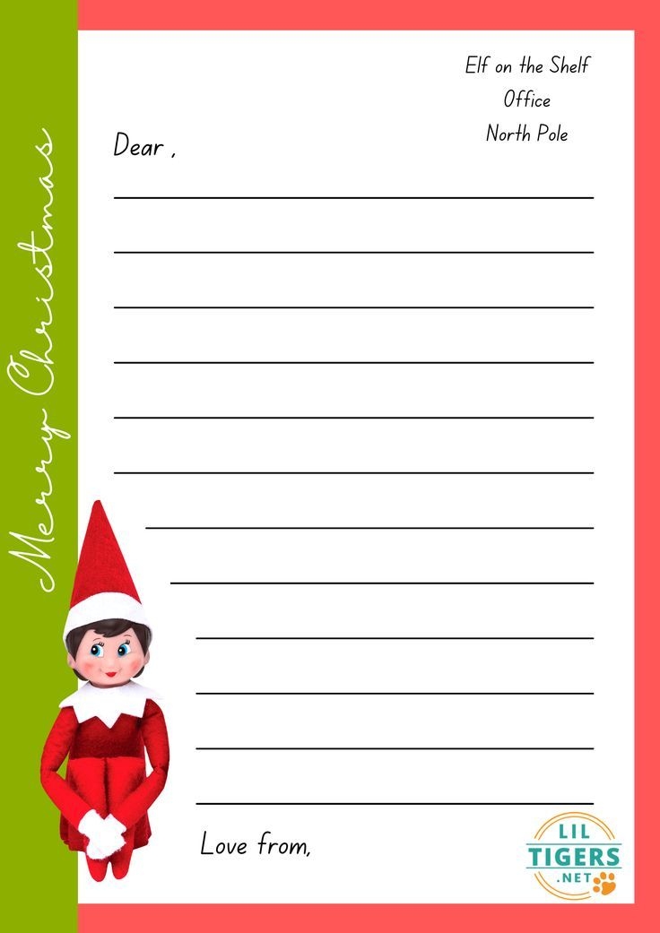 Free Printable Elf On The Shelf Letter Template For Kids Elf On Shelf 