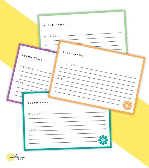Free Printable Essential Oil Recipe Cards Download Free Printable 