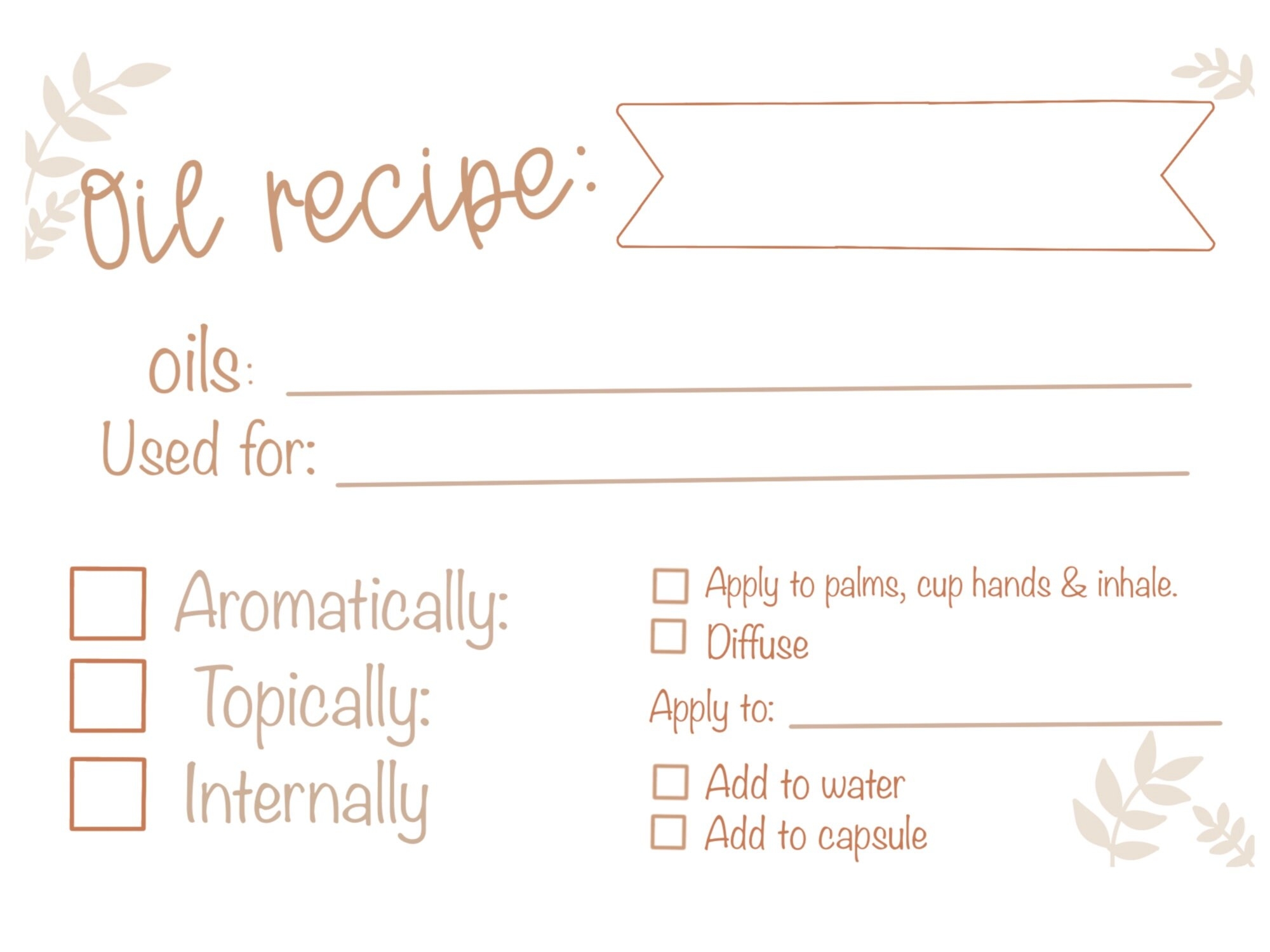 Free Printable Essential Oil Recipe Cards Download Free Printable 