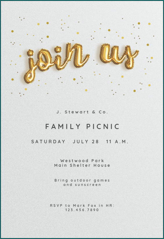 Free Printable Event Invitation Template
