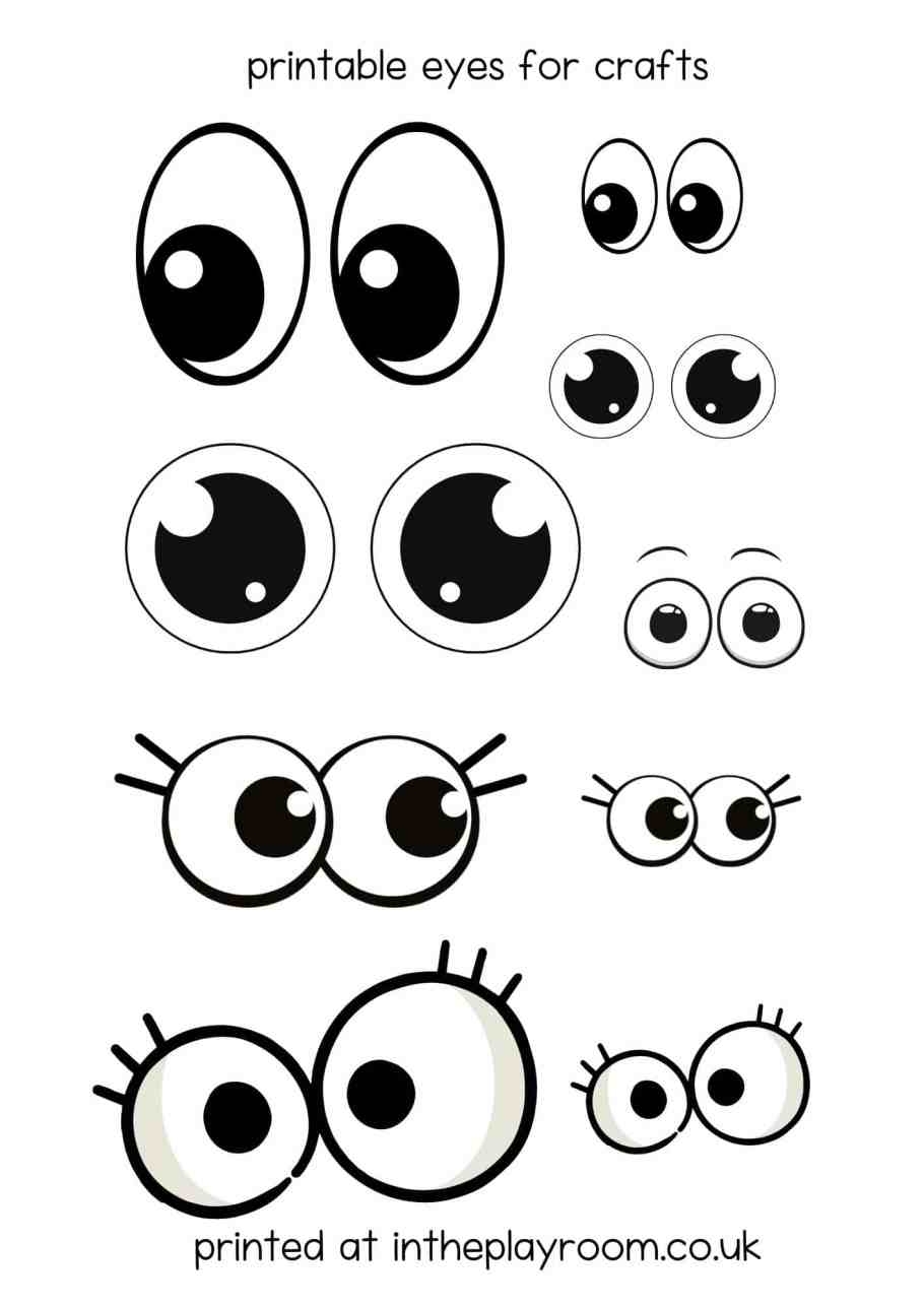 Free Printable Eyes For Crafts In The Playroom Worksheets Library
