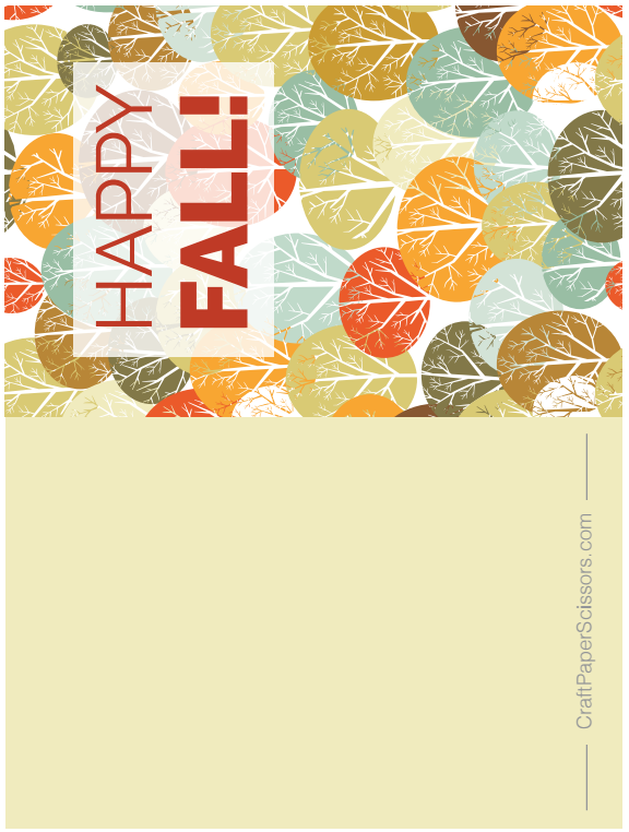 Free Printable Fall Cards Free Printable Card