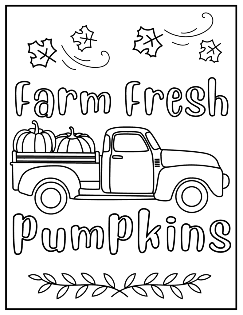 Free Printable Fall Coloring Page Coloring Nation