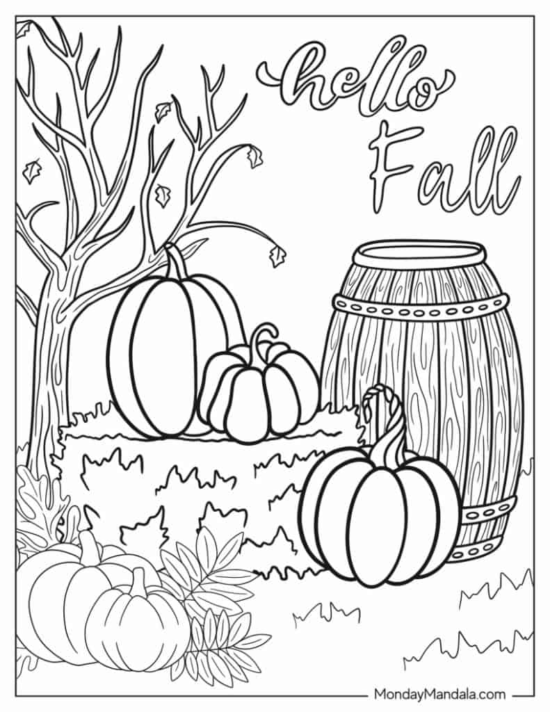 free fall coloring pages printable