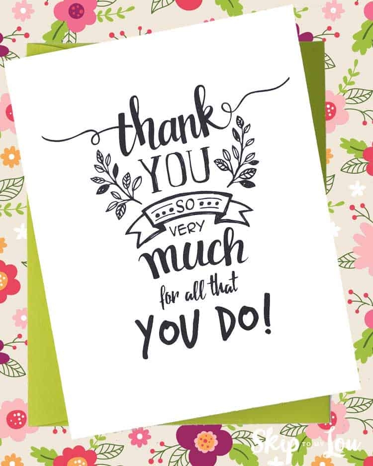 Free Printable Fall Thank You Cards