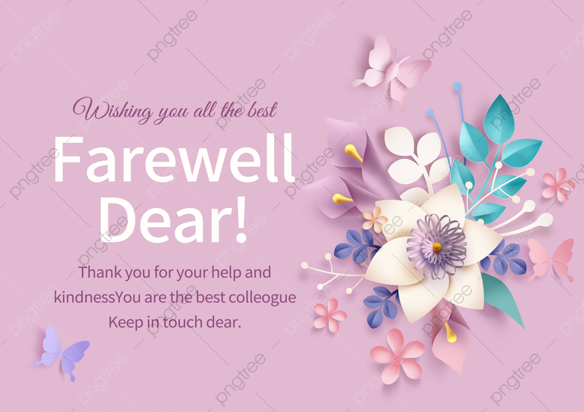 free printable farewell card template