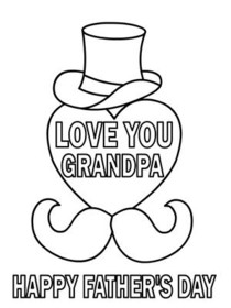 free printable father's day cards to color for grandpa