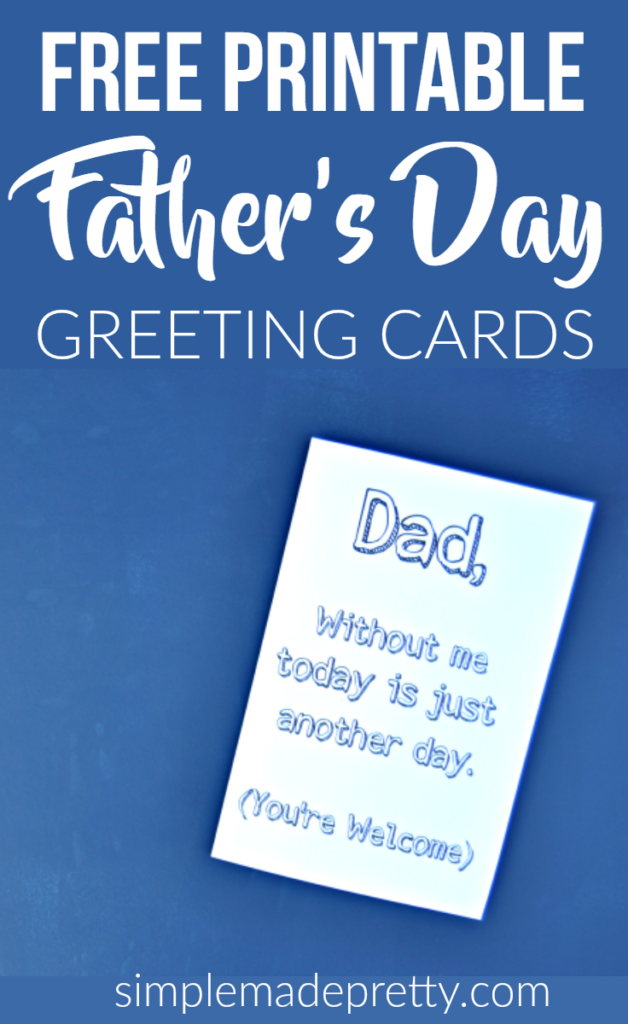 free printable father's day cards for husband funny