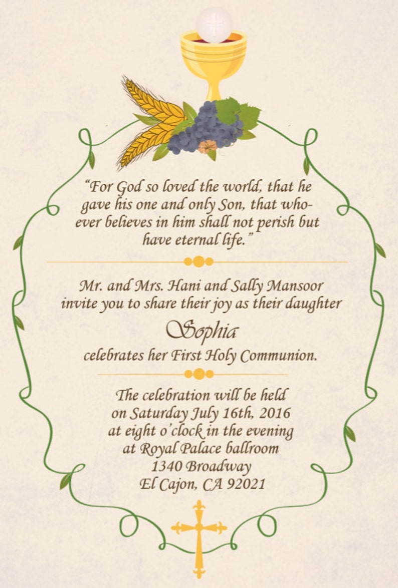 Free Printable First Communion Cards