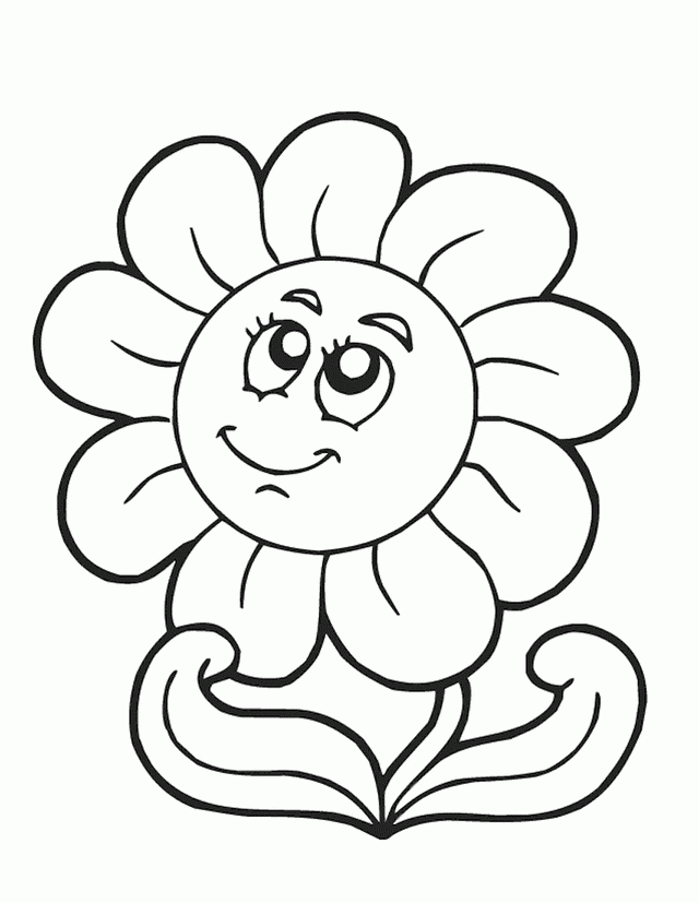 Free Printable Flower Coloring Pages Coloring Home