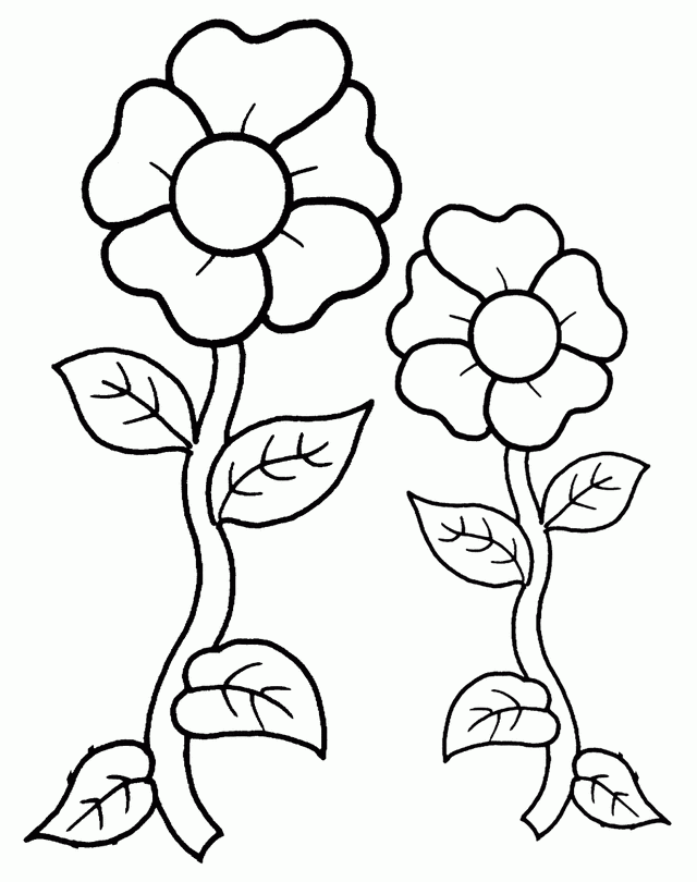Free Printable Flower Coloring Pages Coloring Home