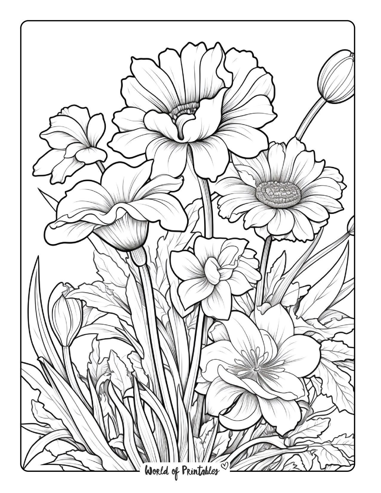 Flower Coloring Pages