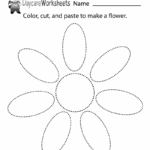 Free Printable Flower Cutting Skills Worksheet For Preschool