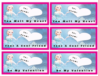 Free Printable Frozen Valentine s Day Cards