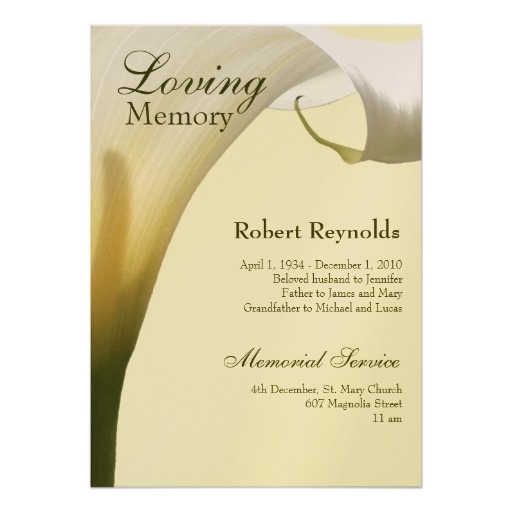Free Printable Funeral Announcement Cards Free Templates Printable