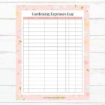 FREE Printable Garden Expenses Log My Printable Home