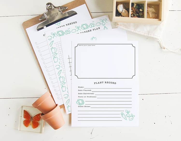 printable garden journal pages