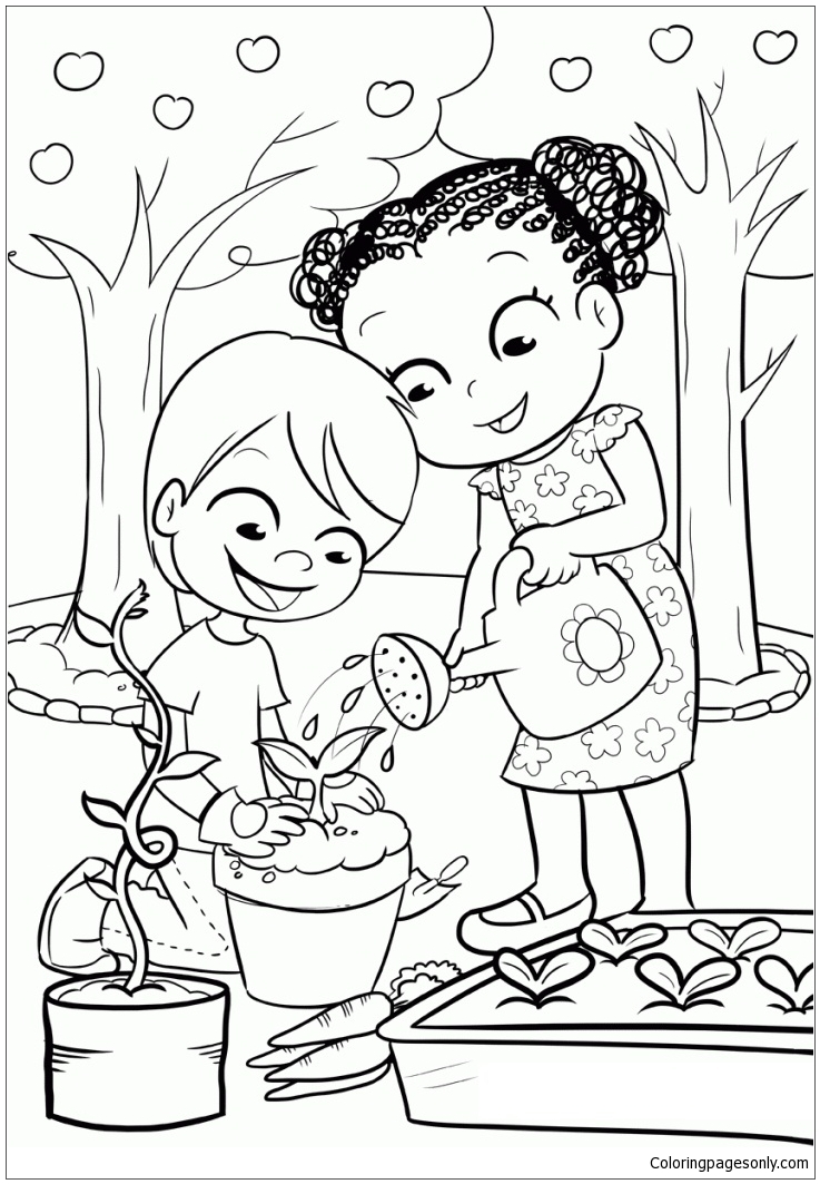 Free Printable Gardening Coloring Pages Free Printable Templates