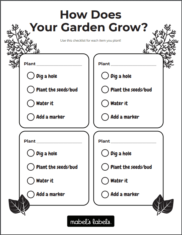 free printable gardening worksheets for kids