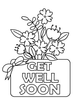 Free Printable Get Well Soon Coloring Cards Cards Create And Print