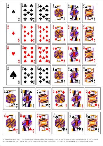 Free Printable Giant Playing Cards Free Templates Printable