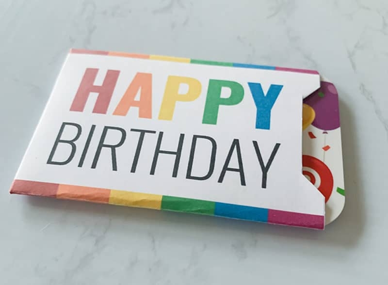 Free Printable Gift Card Holder Happy Birthday Instant Download