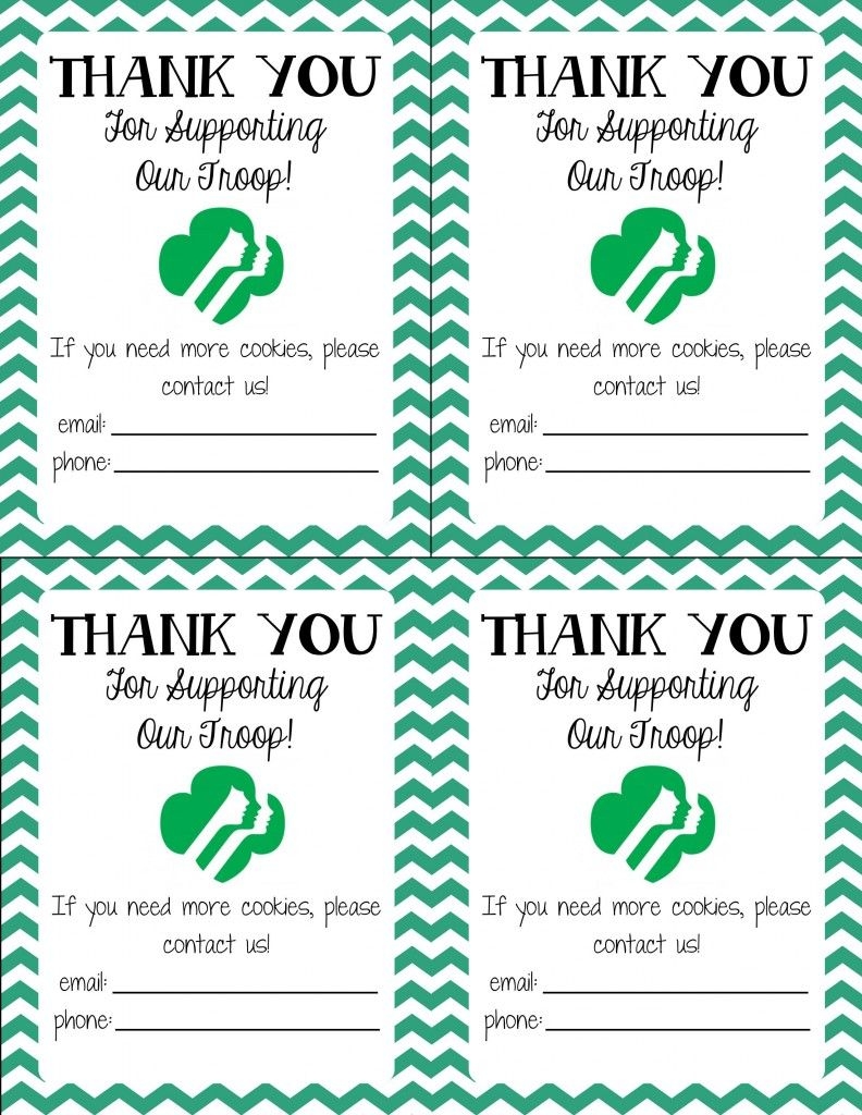free printable girl scout thank you cards pdf