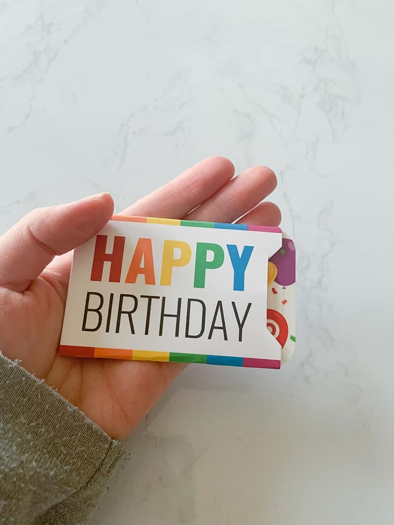 free printable birthday card money holder